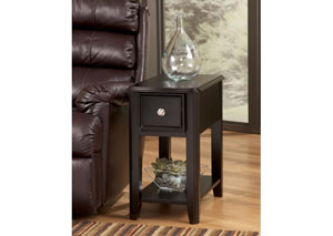 Almost Black Finish Chair Side End Table,Ashley