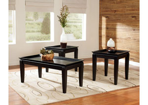 Delormy Occasional Table Set (Cocktail & 2 Ends),Ashley