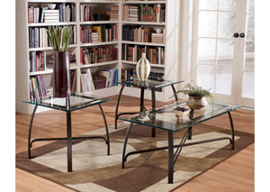 Liddy Occasional Table Set (Cocktail & 2 Ends),Ashley