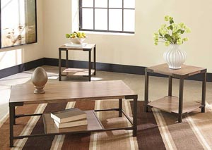 Dexifield Occasional Table Set (Cocktail & 2 Ends),Ashley