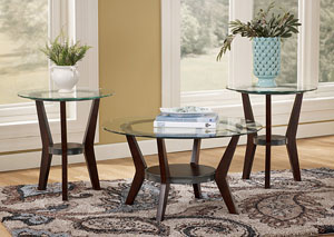 Fantell Occasional Table Set (Cocktail & 2 Ends),Ashley