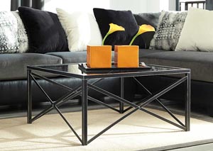 Kantini Black Square Cocktail Table,Ashley