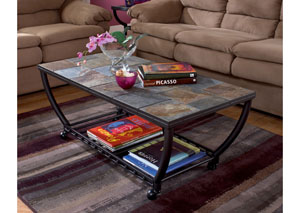 Antigo Rectangular Cocktail Table w/ Casters,Ashley
