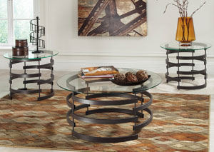 Kaymine Occasional Table Set (Cocktail & 2 Ends),Ashley