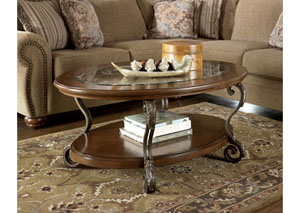 Nestor Oval Cocktail Table,Ashley