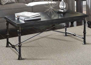 Ballor Pewter Rectangular Cocktail Table,Ashley
