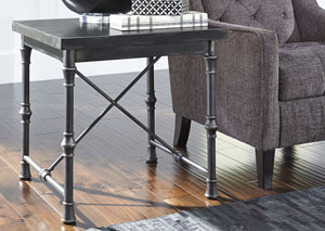 Ballor Pewter Square End Table,Ashley