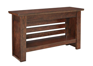 Harpan Reddish Brown Sofa Table,Ashley
