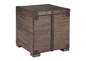 Burladen Grayish Brown Square End Table,Ashley