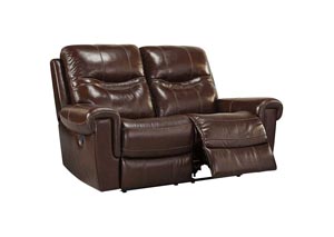 Casscoe Bark Reclining Power Loveseat,Ashley