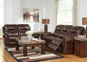 Casscoe Bark Reclining Power Sofa & Loveseat,Ashley