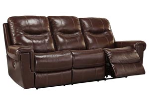 Casscoe Bark Reclining Power Sofa,Ashley