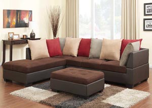 Brown Microfiber Sectional,Global Furniture