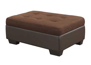 Brown Microfiber Ottoman,Global Furniture