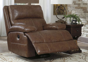 Lensar Nutmeg Swivel Rocker Recliner,Ashley
