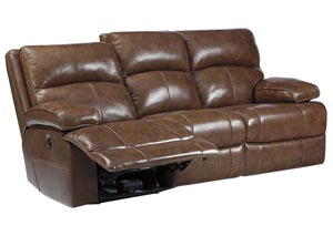 Lensar Nutmeg Reclining Sofa,Ashley