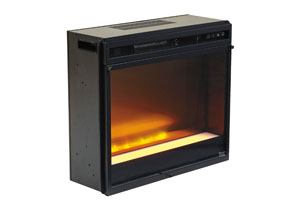 Glass/Stone LED Fireplace Insert,Ashley