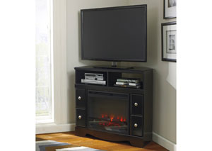 Shay Corner TV Stand w/ LED Fireplace,Ashley