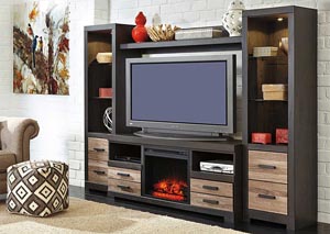 Harlinton Entertainment Center w/ LED Fireplace Insert,Ashley